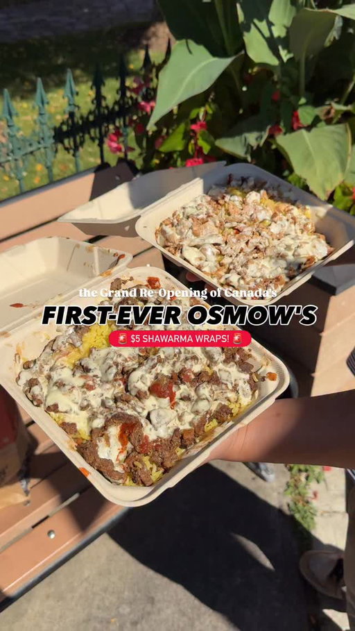 The Grand Re-Opening of Osmow's First-Ever Location! ✨

Did you know the very first @osmows in Canada opened right here in Mississauga? Since 2001, this OG Streetsville spot has been serving up fresh, flavorful shawarma (and more) and it's back & better than ever! 

Celebrate with $5 Chicken Shawarma Wraps all weekend long! Plus, enjoy some exclusive items only found at this OG location — like calamari, a Philly cheesesteak sub, and souvlaki. 

FYI: This location closes at 2AM every single day! 😉

24 years strong and still going!
Don’t miss the party where it all began! 🎊

@osmows
📍 251 Queen St South, Mississauga
#osmows #osmowsstreetsville