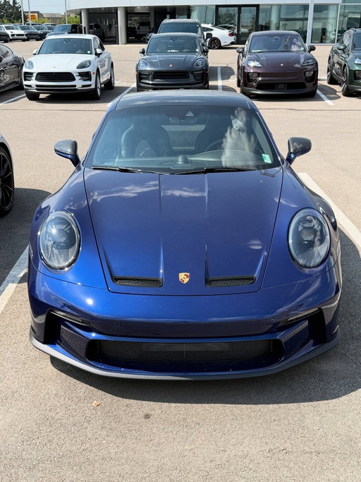 💙 Certified 2023 Porsche 911 GT3 Touring 💙
	•	2,611 miles
	•	Gentian Blue Metallic over Black Leather w/ Fabric Seat Centers
	•	4.0L NA Flat-6 | 502 hp | 6-Speed Manual | RWD
	•	Porsche Ceramic Composite Brakes (PCCB)
	•	Carbon-Fiber Roof | Front Axle Lift | Rear-Axle Steering
	•	Touring Package in Black | Satin Neodyme Wheels
	•	LED-Matrix Headlights

💰 $299,995

#gentian #gentianblue #porsche #gt3 #gt3touring