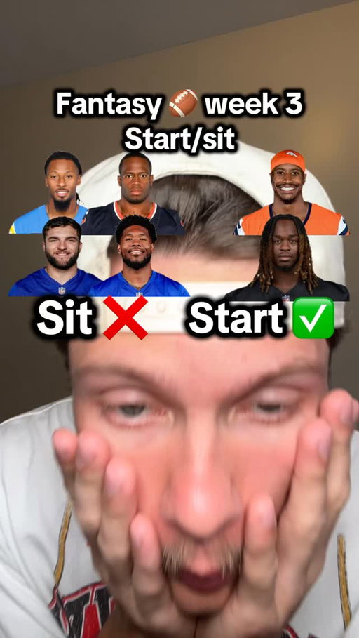 Fantasy Football start sit advice for week 3 ✅🏈 #fantasyfootball #nflfantasy #fantasyfootballtips