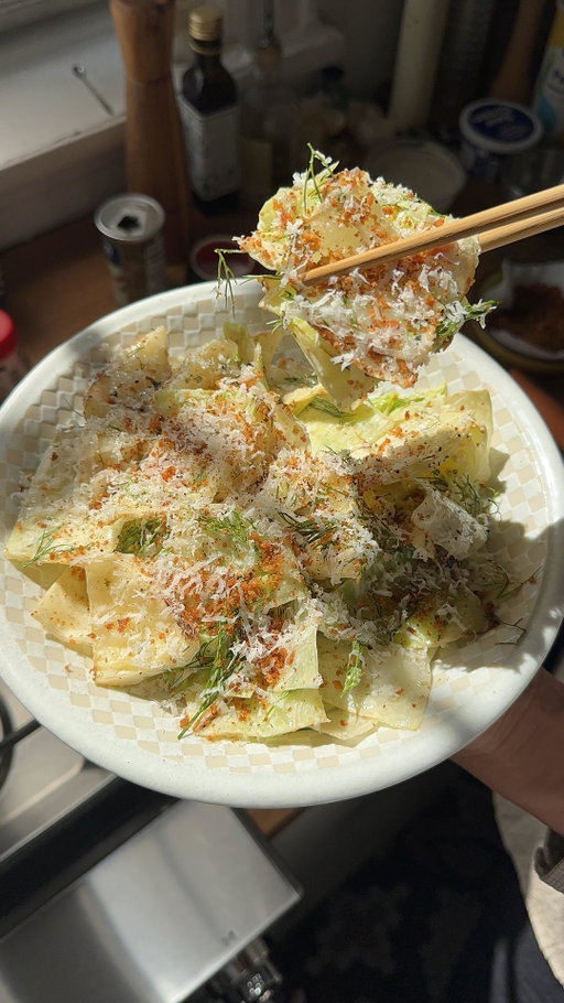 Charred cabbage caesar! Recipe on our website