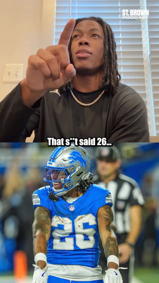 Jahmyr Gibbs (@_.jah1._) explains why he wore #26 when he first got to the NFL and why Jameson Williams got #1 instead him coming into this season