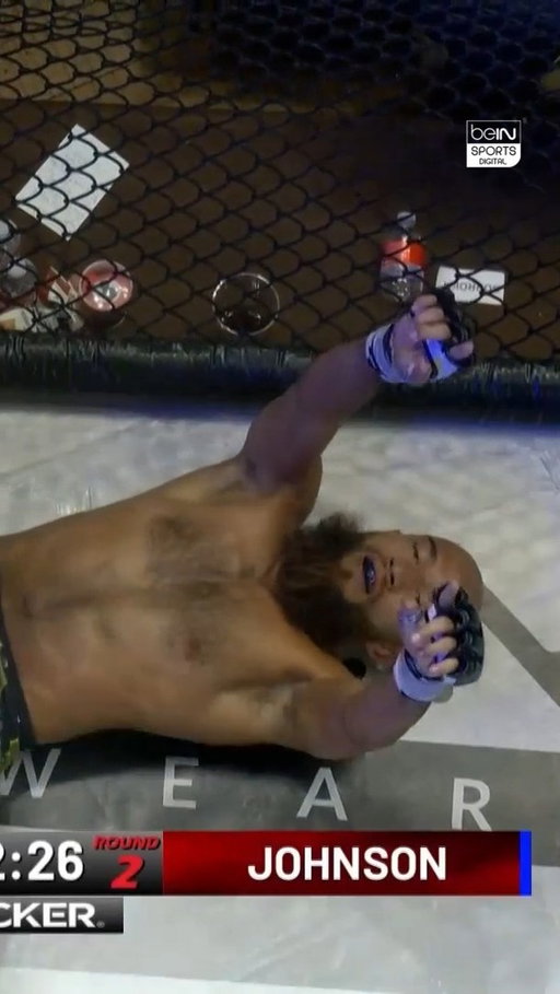 💥 Spectacular finish! Archuleta stops Johnson in Round 2. 🥊 #beINSPORTS #XFC53 #BorrokaMMA