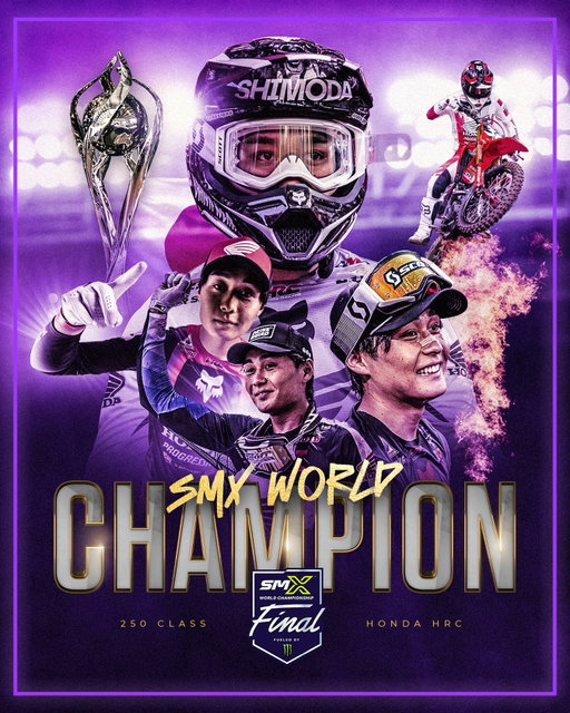 JO SHIMODA IS THE 250 SMX WORLD CHAMPION 🇯🇵

#SMX #SMXFinal #Honda
