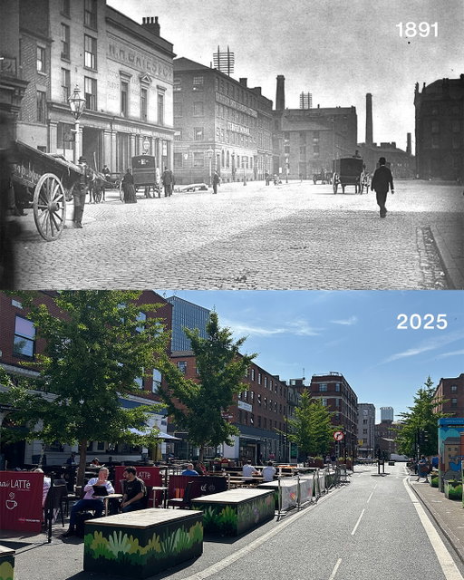 STEVENSON SQUARE THROUGH THE YEARS: FROM 18TH CENTURY WASTELAND TO TRENDY HEART OF THE NORTHERN QUARTER

We all know Manchester is brimming with history. But a lot of us won’t realise that as you commute to or from work, meet up with friends or nip to the shops, there’s so much of the past right beneath your feet.

First up, Stevenson Square. The bustling heart of the Northern Quarter, this area of conservation is home to some of the city’s most vibrant businesses, from hairdressers to art shops, bars to lifestyle stores, it’s usually where you’ll find us enjoying a lunch time pint.

Image 1: 1891
In the latter decades of the 19th century, the square was a popular spot for open-air speakers, congregations and processions. Most of the private houses were converted to commercial properties, and it became an even bigger hive of business as the city dominated the textile industry during the Industrial Revolution.

Image 2: 1921
Gas lamps, cobbled streets and the old trams. Manchester, like the rest of the country, had suffered huge losses during the First World War.

Image 3: 1939
Stevenson Square on the eve of war. It’s hard to believe that when this photo was taken, the whole world was about to change again. Looking from Lever Street, you can see the old public toilets in the centre, with the area around it used as a bus terminal.

Image 4: 1970
The Bay Horse Tavern - the home of many post-work nights out. It’s been here pretty much since the birth of the Northern Quarter, first as The New Inn and then The Bay Horse Hotel before settling on its current name in the mid 19th century. What a boozer.

Image 5: 1986
Now home to the Milano Barbershop, the corner unit between Spear Street and Hilton Street was Vina’s Newsagents - notice the cigarette advertising and old-school posters. In 1986 Manchester, the GMEX had just opened, Sir Alex Ferguson took over at Manchester United and The Smiths released their pivotal third studio album The Queen Is Dead.

LINK IN OUR BIO to read the full article.

....

📸 Images courtesy of Manchester Libraries