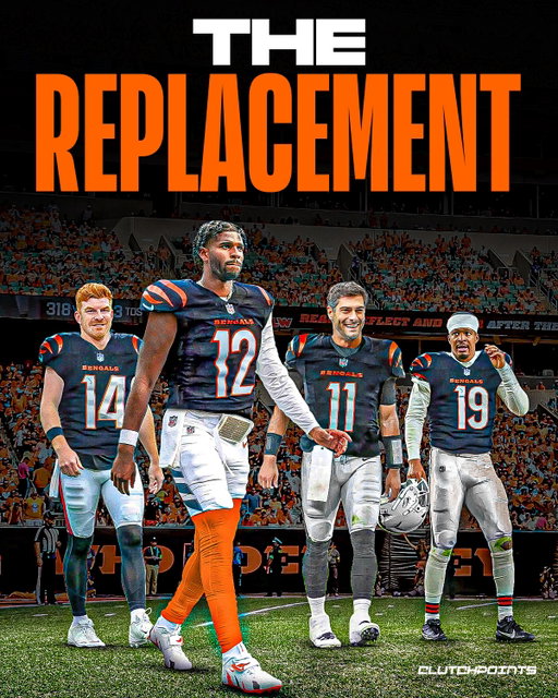 The Bengals’ worst nightmare just became reality, Joe Burrow will miss the next 3 months.

Now Cincinnati is staring down a brutal question: stick with Jake Browning or bring in reinforcements? Browning has grit, but can he carry a contender through the heart of the AFC?

Names already swirling:

🔸Andy Dalton, the veteran who once led the Bengals to five straight playoff berths.
🔸Jimmy Garoppolo, battle-tested, playoff-proven, when healthy.
🔸Shedeur Sanders, the most intriguing player on the list
🔸Jameis Winston, fearless, gunslinger mentality, but risky.

The Bengals still have the weapons. 

What they don’t have is clarity at quarterback.

The clock is ticking. 

Do they ride it out with Browning, or make the bold move that could save their season?