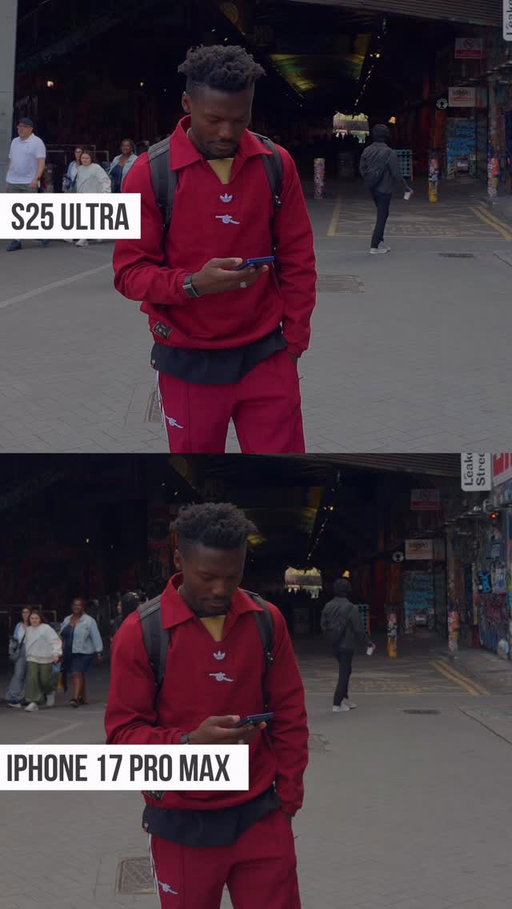iPhone 17 Pro Max vs S25 Ultra graded. Very close 👌🏾 #iphone17promax