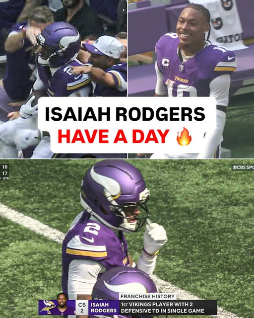2 DEFENSIVE TDS AND 3 FORCED TURNOVERS IN THE FIRST HALF 🍿

Jettas was loving it 😂

(via @vikings)
