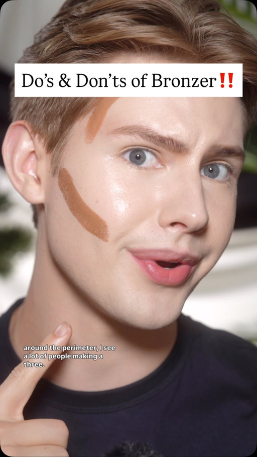 Do’s & Don’ts of Bronzer‼️Save this for later!🥰 What would you like to learn about next? 
Products used: @toofaced Chocolate Cream Bronzer in Chocolate Mousse + @realtechniques face brush - All bronzer favs listed at shop in bio! 🩵
#makeuphacks #bronzer #contour #makeuptutorial