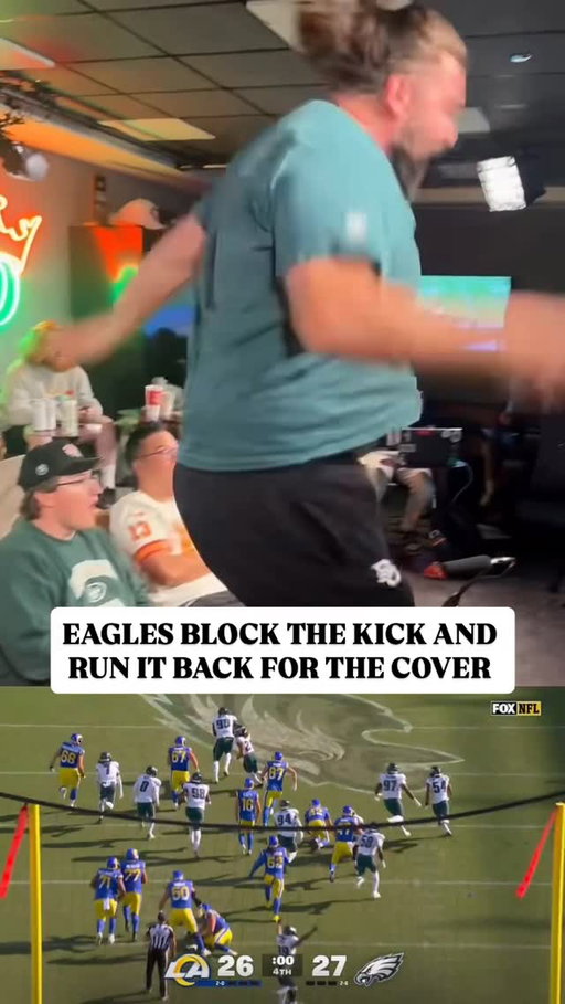EAGLES COMPLETE A UNBELIEVABLE COMEBACK AND COVER -3.5 ON A BLOCKED FIELD GOAL
