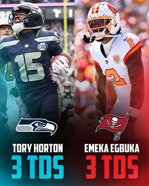 Just a couple of rookies on pace for 17 TDs this season… 👀

Tory Horton is a dynasty GEM 💎