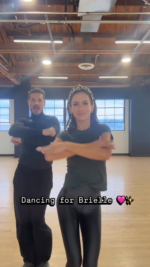 Love you @briestrongerthancancer and your dance🩷. We know how much you love to dance…we do too! Thinking about you and your beautiful family today and every day 🌟! How did we do with your choreography? You are so talented and inspiring 🩵🩵🩵🩵🩵🩵🩵🩵 #briestrongerthancancer @glebsavchenkoofficial #hilariabaldwin #glebsavchenko #dwts