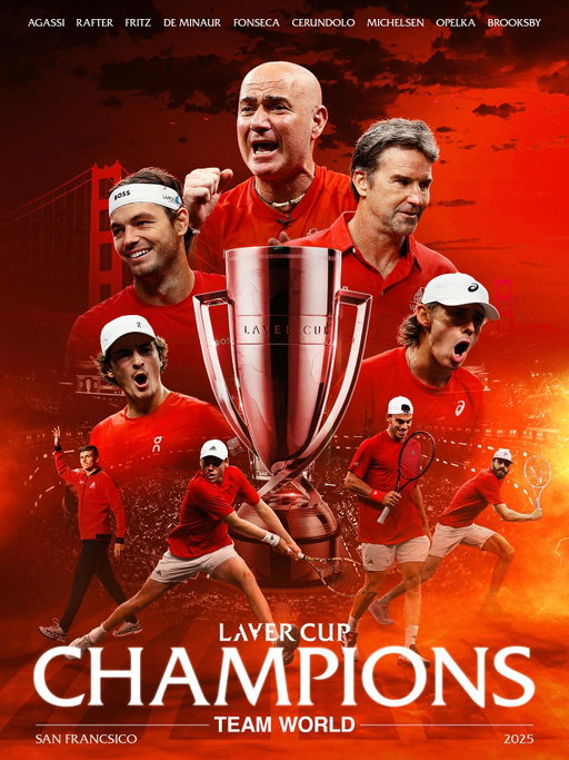 🏆 Laver Cup 2025 Champions 🏆 

Team World defeats Team Europe 15-9 for their third Laver Cup Win. 

#LaverCup
