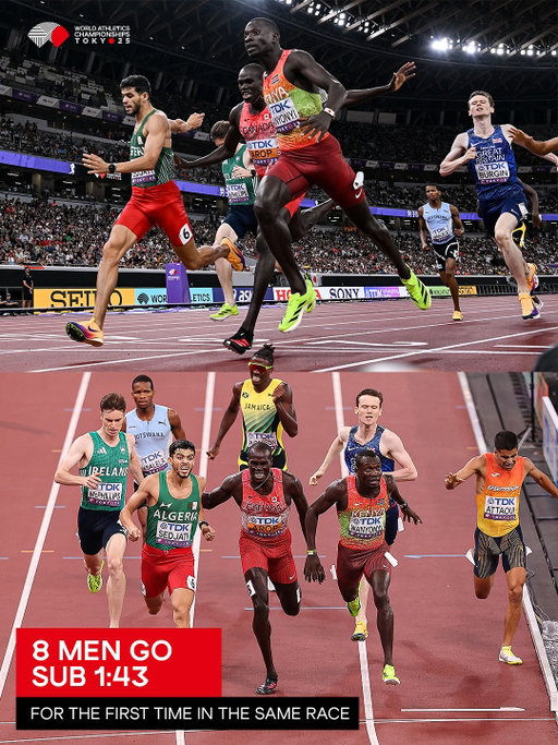 Historic 800m finals 🤝 @wchtokyo25 

#WorldAthleticsChamps