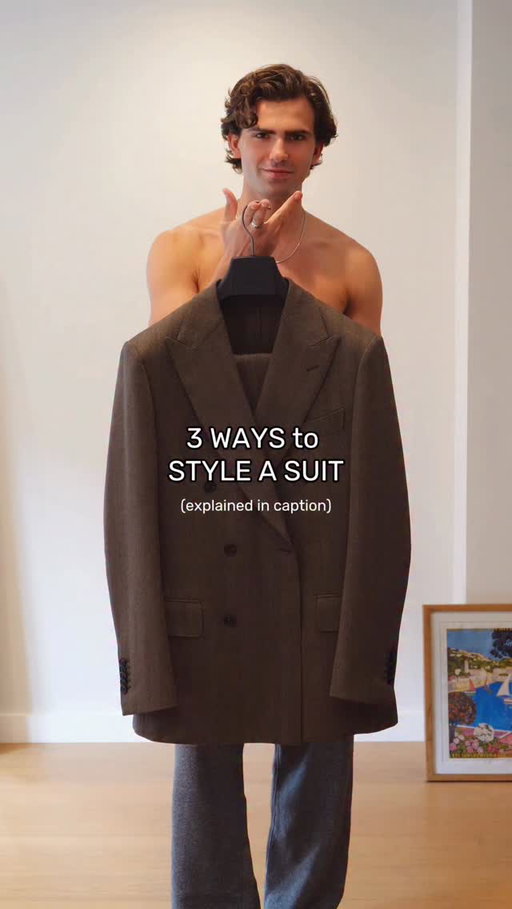 3 Ways to Style a Suit | details in caption 👇🏼

1. Formal: A suit is traditionally worn with a shirt, tie, and oxfords. Double-breasted suits are meant to stay buttoned at all times, even when sitting down. That said, I often like to wear them open, even with a tie and oxfords. For me it depends on the setting, but the key is knowing the rules first before deciding when to break them.

2. Relaxed: For a more casual feel, I take off the tie and leave a couple of buttons open. It creates a laid-back look while still keeping the elegance of a suit. Loafers are also a great option here, especially flat-soled ones that make the silhouette of the suit even sharper.

3. Sporty: This one is about bringing the suit into everyday life. I style it with a knit and sneakers, which gives it a different twist from the traditional look. It’s one of my favorite ways to make a suit feel fresh.

Once you dive into suits, you realize it’s a whole world with rules and traditions. I think it’s important to study and understand them first. From there, you have the freedom to bend or break them consciously, shaping your own style with intention. 

If you want to go deeper, I recommend the book Dressing the Man by Alan Flusser. It’s one of the most complete guides to classic men’s style, covering proportions, fabrics, color combinations, shirts, ties, and shoes. A reference for anyone who wants to understand the foundations of dressing well.

-
#explore #outfits #mennstyle#mensfashion #ootd #simplefits #outfitideas #falloutfit #menswear #minimalfashion #oldmoneystyle #documentingfits #inspomen #california #sanfrancisco #usa #suitsupply #suit #suitmen #doublebreastedsuit