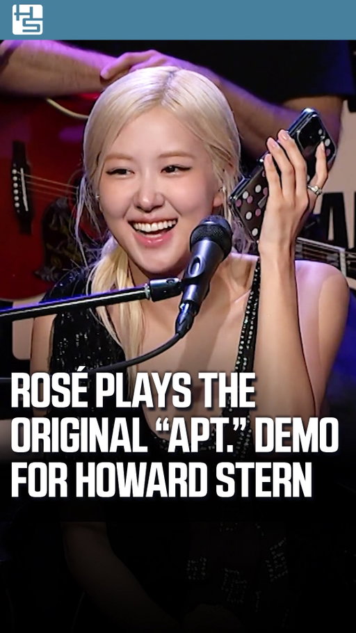 @roses_are_rosie pulls out her phone to play the original demo of “APT.” during her chat with Howard Stern.