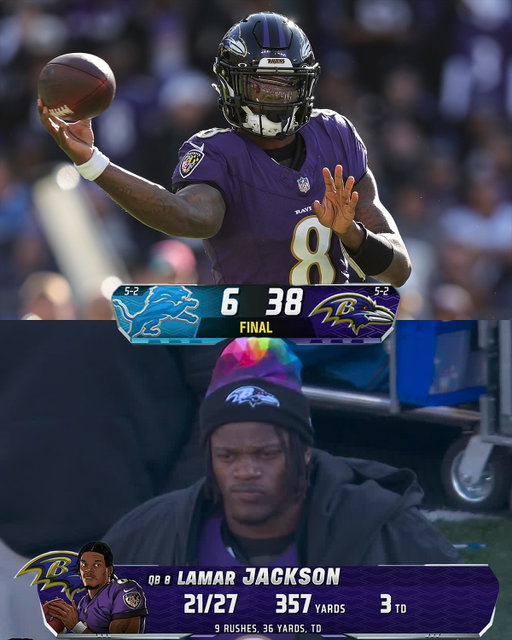 Remember Lamar Jackson’s 4 TDs vs Detroit in 2023? Tonight he’s back 🔥

DETvsBAL– Tonight 8:15pm ET on ESPN/ABC
Stream on #NFLPlus and ESPN App