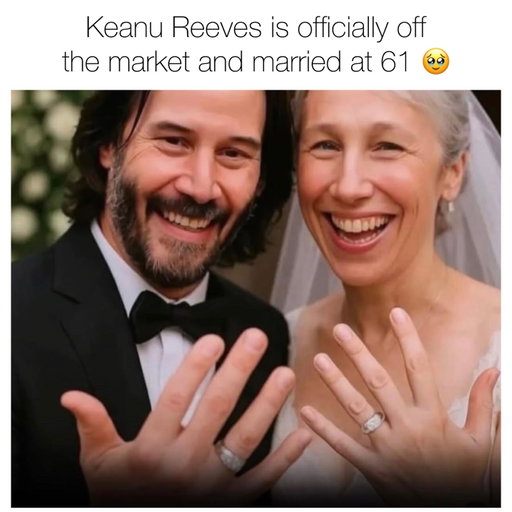 Keanu proves its never too late to fall in love ❤️
#relationshipgoals #keanureeves #wedding