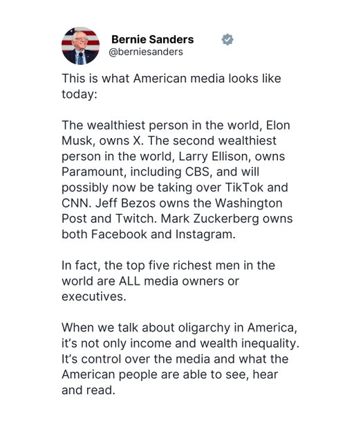 The top five richest men in the world are ALL media owners or executives.
