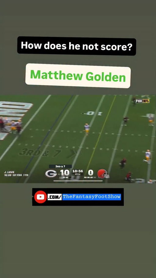 How does Matthew Golden not score on this play? #packers #matthewgolden #nfl #fantasyfootball