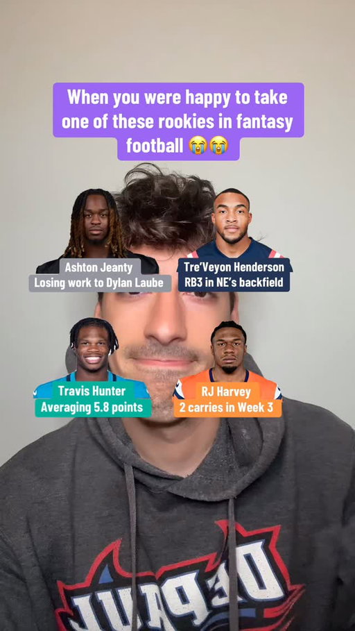 Some struggling rooks in fantasy! #nfl #fantasyfootball #fantasyfootballadvice #fantasyfootballtips #nflfantasy