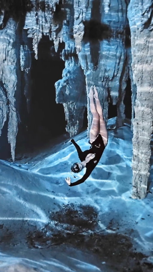 The unknown isn’t meant to be feared—it’s where the soul learns to fly 🕊️🌊 

📍 @bejilha 
This magical underground cenote became part of my journey thanks to @ebersuarez93 
🎥 🛟 @tavicastro @freedive_tulum