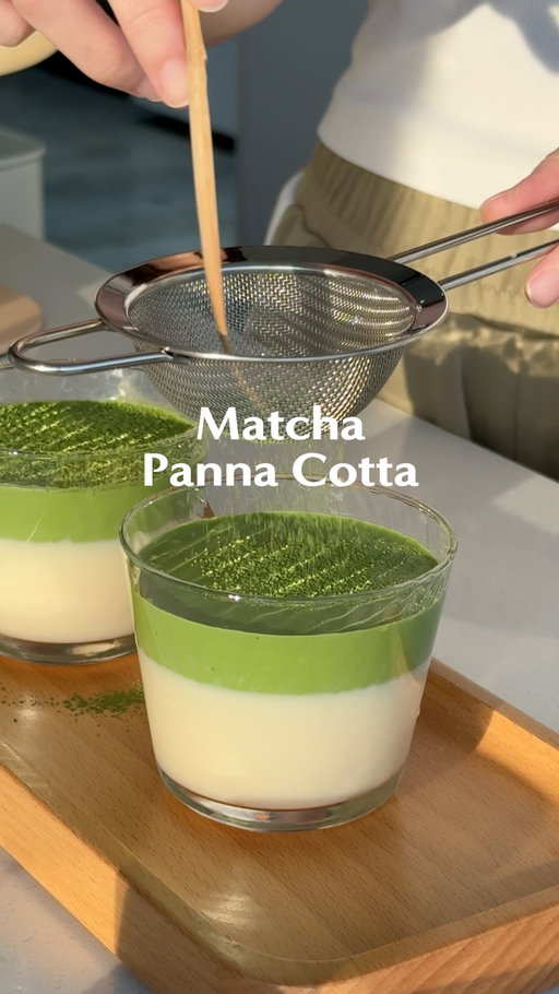 Came across @mint.andthematcha’s matcha panna cotta recipe and it totally inspired us to whip up one on our own today 🫶🏻

Silky, creamy, and just the right touch of earthy sweetness ✨

This matcha panna cotta is the kind of dessert that looks fancy but is secretly so easy to make at home. Perfect for dinner parties… or just treating yourself 💚

Here’s how you can make it:

Ingredients
4 tsp matcha powder for matcha mixture (sifted)
20ml water for matcha mixture
120ml thickened cream
240g hot milk
25g sugar
5g gelatin powder
1 tsp vanilla essence

Recipe
1. In a small cup, bloom gelatin with cold water. Let sit for 5 minutes.
2. In a bowl, mix sugar, vanilla essence and hot milk. Add bloomed gelatin and mix till dissolved.
3. Stir in the bloomed gelatin until fully dissolved. 
4. Pour into small glasses. Chill for 2 hours, or until set.
5. In a chawan, whisk sifted matcha and water into a thick paste.
6. Combine matcha paste and thickened cream to make matcha cream and pour over panna cotta.
7. Dust some matcha over the top before serving.