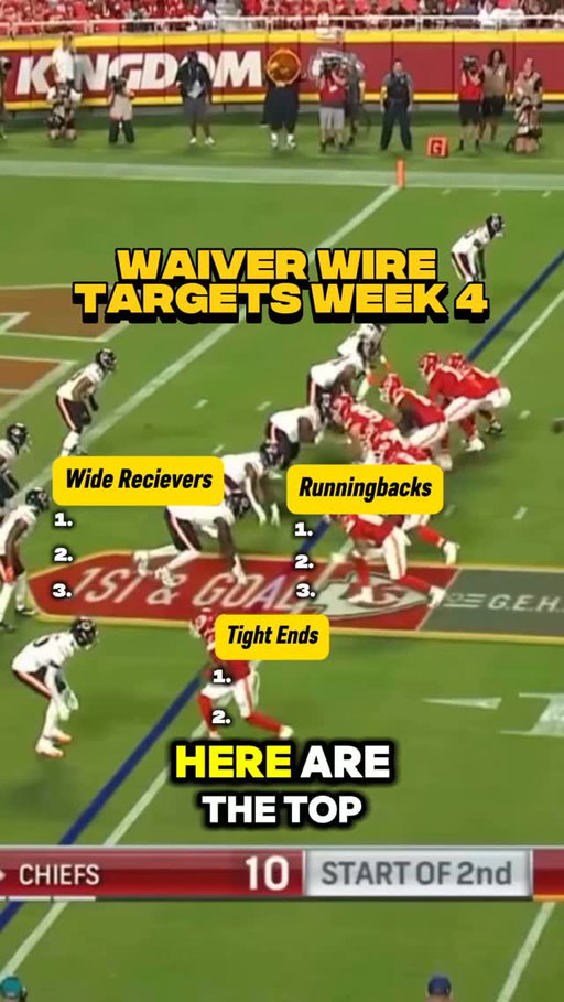 Top Waiver Wire Targets heading into Week 4 #nfl #fantasyfootball #fantasyadvice