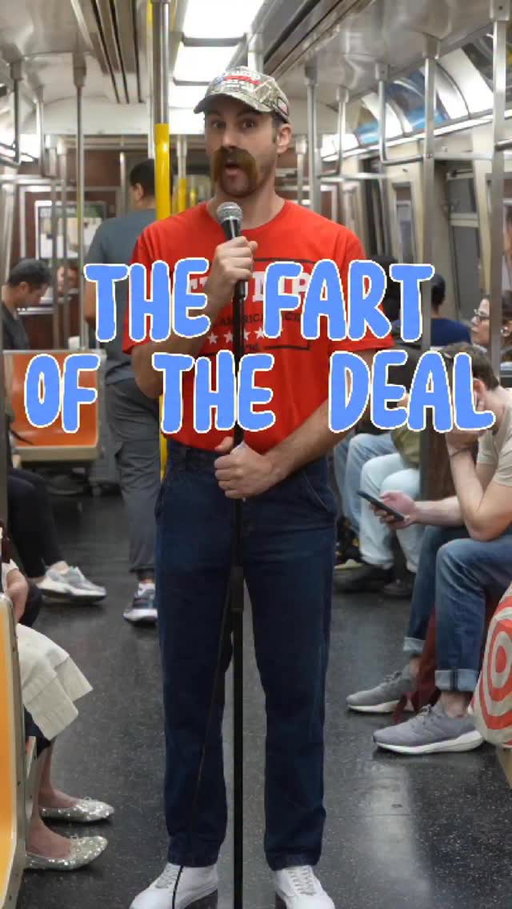 A MAGA does stand up on the subway. #comedian