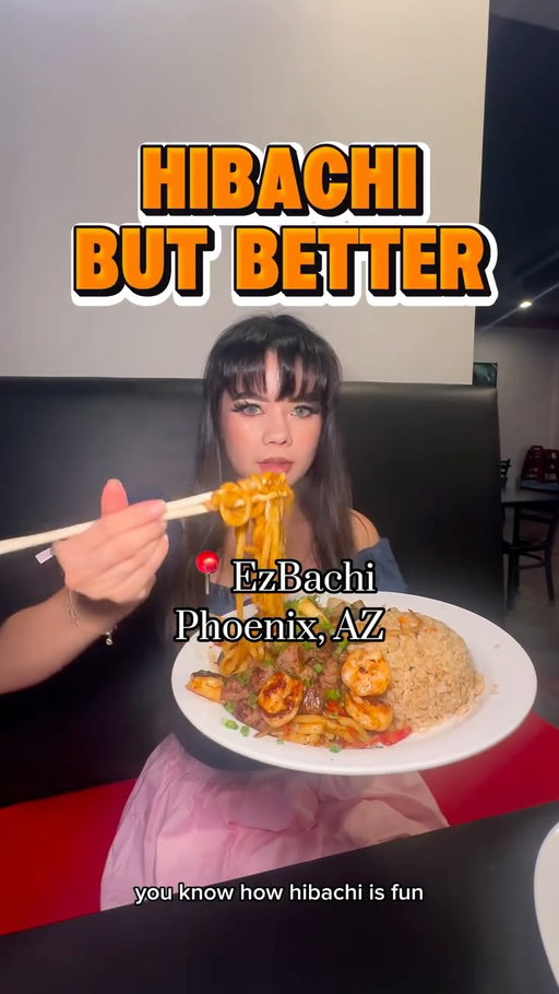📍@ezbachi 

EzBachi = hibachi without the hassle 🔥🍤 big portions, real crab, and those Sriracha honey wings? Unreal.

##ArizonaEats #AZFoodie #AZFoodScene #hibachi  #phoenixEats #AZFoodCulture