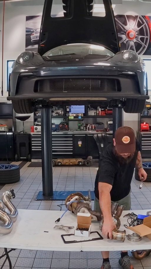 Porsche 992 GT3 RS in the shop today! The customer wanted more sound + performance, so we’re installing a full @gintani  exhaust kit with tune. 🔊 Watch to the end to hear the difference and see what we can do for your GT3 RS! #porsche #gt3rs #gintani #porschelife #porsche992 #porscheperformance #porschebend #kendallauto