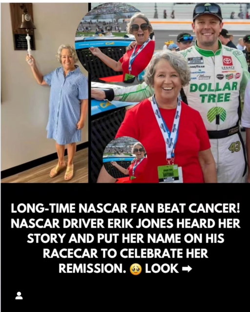 72-year-old Corrine Graczewski beat cancer & had a dream come true: Having her name proudly displayed on @NASCAR driver Erik Jones’ ( @erik_jones) car during a race—as part of the Honor a Cancer Hero program, presented by @AdventHealth. 

Corrine has faced multiple cancers and made history as the first patient in Volusia and Flagler counties to receive treatment with the Ethos™ adaptive radiation therapy system, a breakthrough that targets cancer while protecting healthy tissue. She thanks her team at AdventHealth Daytona Beach.👏 We love this for you, Corrine! Swipe for her enjoying race day 🏁 🥰 @nascar_fdn @legacy.motorclub