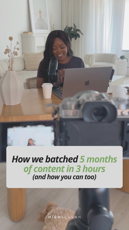 → Comment “7” and we’ll send you our free B-Roll Guide to help you plan your next content day like a pro.

We batched 5 months of content in just 3 hours.

And while the goal was to bank content our team could use for months...

it was also to prove that you can do this too, if you operate with intention and a system.

We didn’t reinvent anything.

We just documented what we were already doing:

→ planning in Notion

→ recording Reels

→ working on our laptops

→ capturing small, repeatable moments from the day-to-day

We used our 7-Step B-Roll Guide to plan the entire thing:

✔️ mapped out our tasks

✔️ grouped them into scenes

✔️ rotated outfits

✔️ shot multiple angles

✔️ and filmed it all with our camera, phones and a tripod

The result?

60+ videos, updated brand photos, a vlog, and zero stress about what to post next.

This is what batching with intention looks like — and it’s something every business owner should have in their back pocket.

Want to try it? Drop “7” below for our free B-roll guide.
