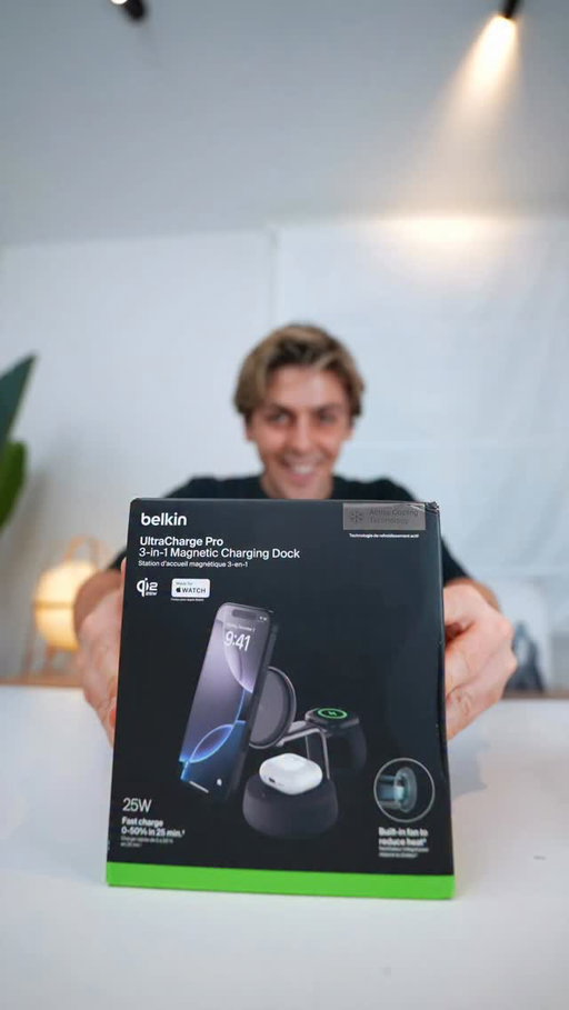 25W Cooling iPhone MagSafe Charger ❄️📱🍏 Meet the UltraCharge Pro by @belkin 

#Apple #Tech #iPhone