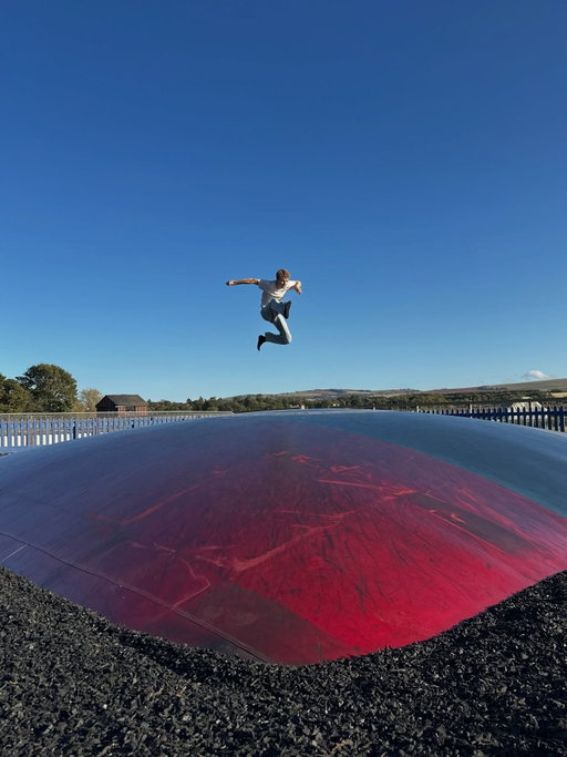 Me on a trampoline