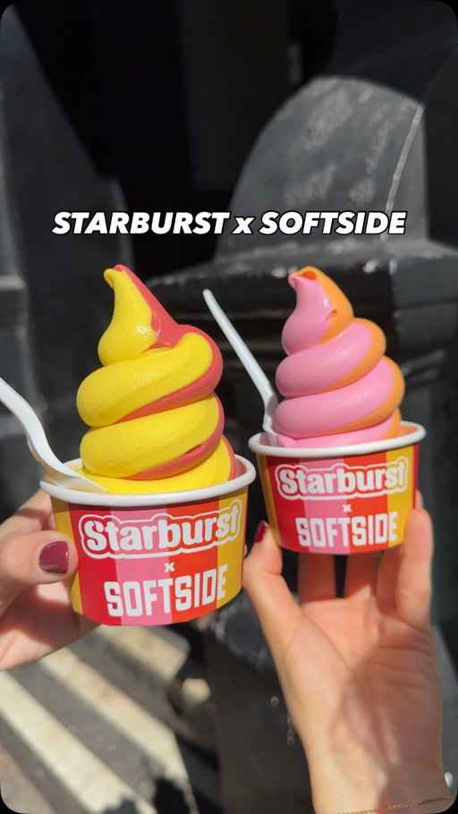 #Starburst_Partner @starburst has teamed up with @softside in Nolita to bring 4 of their iconic juicy flavors to life! 

On 9/27 and 9/28, come try these never-been-done, one-of-a-kind STARBURST flavored Strawberry, Cherry, Lemon, and Orange silky smooth soft-serves at 51 Spring Street. There will be a few other fun surprises too! Don’t miss it!