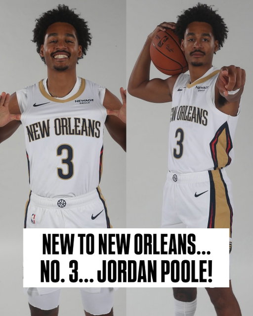 @jordan_poole in his new @pelicansnba threads for the 2025-26 NBA season! ⚜️