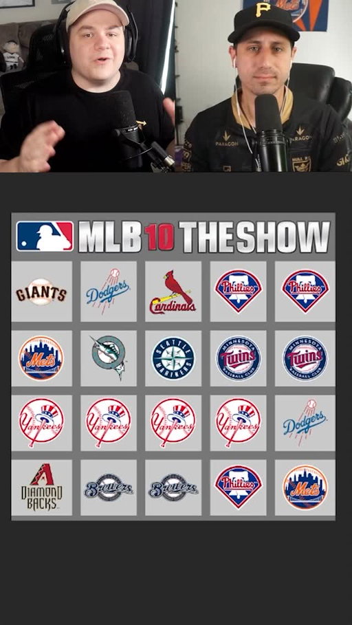 Guess the top 10 players from MLB 10 The Show! #mlb #mlbtheshow @giraffeneckmarc