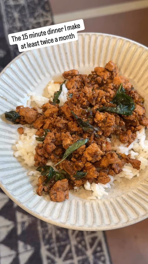 Our friends dropped off an amazing haul of Thai basil from their garden and immediately I knew what to make: the same easy weeknight dinner I make *at least* 2x a month. Thai basil stir fry with ground chicken! (Pad Kra Pao)

I absolutely know I’m going to get hate for this, and for that I’m mentally prepared, but I actually really love to stir in a little @kewpieusa mayo before eating. 🫣 I’ve even gotten my husband to join in… 😂

Anyway, if your weeknight dinner routine is in a rut, I highly highly recommend this recipe. Quick, healthy, spicy, full of flavor, and you can easily add any stir-fried veggies you like.

FOR THE RECIPE✨comment “recipe please” below and I’ll send it your way!

https://www.wellseasonedstudio.com/thai-basil-stir-fry-with-chicken/

Oh, and if you can only buy large quantities of Thai chiles (I see you @hmartofficial !), just pop the leftovers in a bag and toss them in the freezer. They keep forever. I mean not really forever, but a VERY long time. I use 3 in this recipe! 🔥

#easyrecipe #dinner #weeknightdinner #stirfry