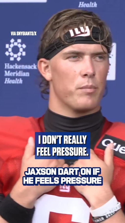 No pressure detected for @jaxsondart 😤 (via SNYGiants/x)