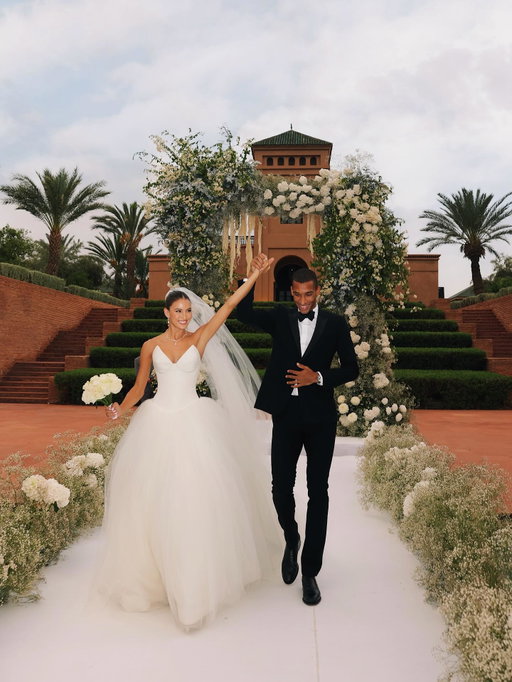 A love that never stopped growing from the moment we laid eyes on each other, and never will 🤍💍 

September 20th, 2025, our dreams became reality.

Photos: @ranifawazofficial 
Tuxedo: @dior 
Wedding gown: @verawang @verawanggang 
Engagement ring and wedding bands: @clarisajewelry 
Makeup: @ninakoleva.beauty 
Hair: @badr.el.anaamii 
Venue: @selmanmarrakech