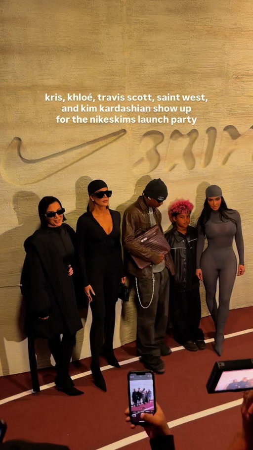 The #NikeSKIMS launch party in NYC was a full on family affair. 

The mogul #KimKardashian was joined by #KrisJenner, #KhloéKardashian, #TravisScott, and her son #SaintWest along with dozens of her close friends at the star-studded celebration.