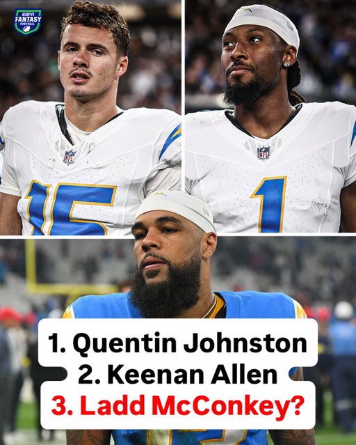 The Fantasy Focus crew has Quentin Johnston and Keenan Allen atop the Bolts WR room 👀⚡️ 

(🎥 @nfl)
