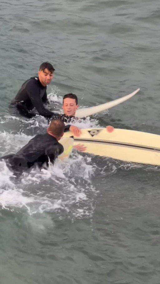 Yo I got the new iphone 17 pro and the zoom helped me capture all of this delicious beef from the pier. RIP Steve Jobs. Hope these kids had a fun ride back to Orange County