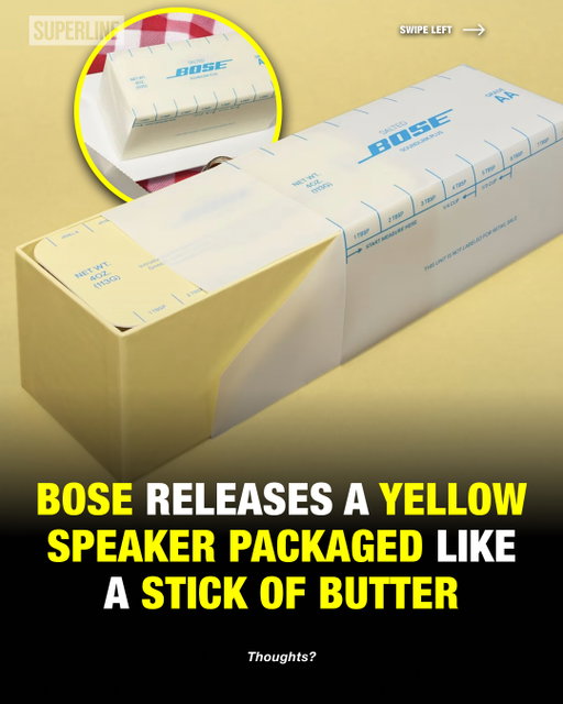 Bose just dropped the SoundLink Plus in a limited-edition “Citrus Yellow” 🍋 and teamed up with CNC Agency for a super creative influencer seeding kit.⁠
⁠
The speaker came packaged like a stick of butter 🧈 — complete with measurement markings and a minimalist paper sleeve. Definitely not your average tech unboxing.⁠
⁠
Important note: the “butter-style” packaging isn’t for sale. If you pick up the Citrus Yellow SoundLink Plus, it comes in Bose’s standard box.⁠
⁠
Thoughts on this marketing⁉️⁠
⁠
via CNC Agency / CNC Merch