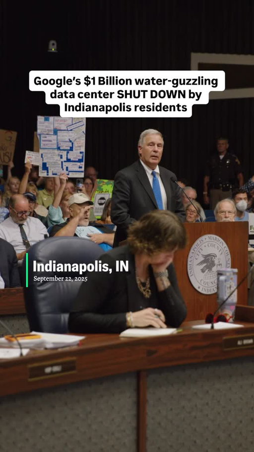 Indianapolis residents have shut down a proposed Google data center.

The tech giant wanted to build a massive 500 acre facility, but people got organized and stopped them.

The $1 billion data center would’ve used one million gallons of water a day.