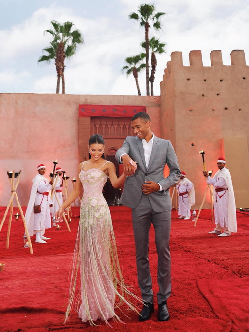 Moroccan night in the palace ✨🇲🇦

Photos: @ranifawazofficial 
Suit: @dior 
Dress: @geyannayouness 
Jewelry: @raghidayouness 
Hair: @badr.el.anaamii 
Makeup: @ninakoleva.beauty
