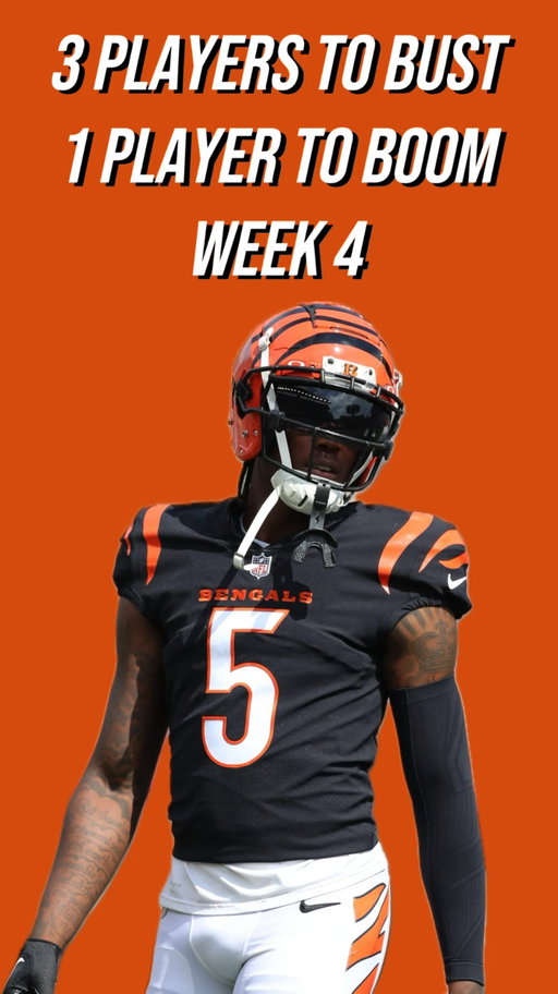 Players to BUST and BOOM in week 4 #fantasyfootball #nflfootball #fantasyfootballadvice #nflfantasy #raiderswalterpicks #fantasyfootballtips #nflfantasyfootball #startsit