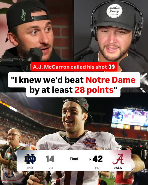 AJ McCarron and Johnny Manziel talking about their Glory Daze in the SEC is the conversation we all needed. Notre Dame fans close your eyes...

Full pod out now 🤝