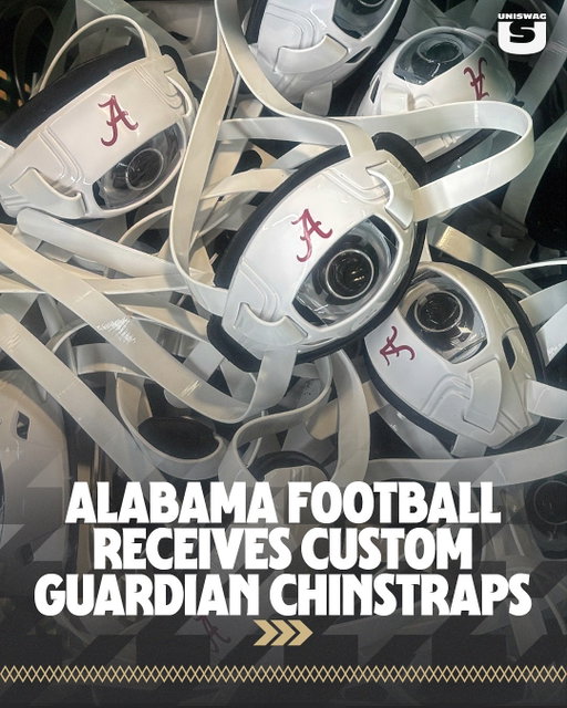 Alabama Football became the first college program to receive custom Guardian Chinstraps.

#uniswag
