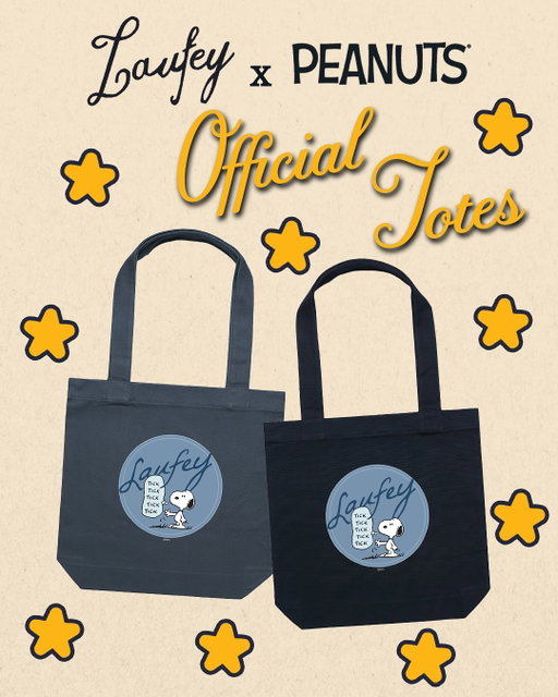 we are so excited to partner with @snoopygrams for a @laufey x peanuts snoopy tote exclusively sold on the #amatteroftimetour ⭐️